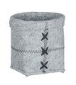Cos depozitare, Wenko, Mara S, 15 x 15 cm / 12 x 12 cm, poliester, gri deschis