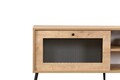 Comoda TV, Wolina, Wire 180, 180x55x41 cm, 100% PLANCĂ DE PARTICULAȚI VOLTATE, Stejar