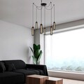 Lustra, Alby, 525NOR1458, Metal, Negru/Bronz
