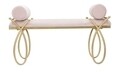 Bancheta Ribbon Pink, Mauro Ferretti, 112.5 x 49 x 53 cm, fier/poliester