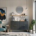 Consola, Hanah Home, Squarel 120, 120x75x32 cm, Antracit