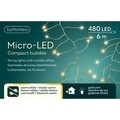 Instalatie Micro LED cu 8 functii Twinkle, Lumineo, 600 cm, 480 LED-uri, auriu/lumina calda