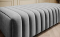 Bancheta, ELTAP, PU-LAU-03NU, Laurence, 132x64x36 cm, poliester, gri deschis