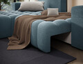 Coltar extensibil stanga 4 locuri ELTAP, Bon-221, Bonett, 250x175x92 cm, lemn/poliester, albastru