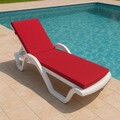 Pernă pentru șezlong, Pufito, 535PFT1504, Poliester, Rosu