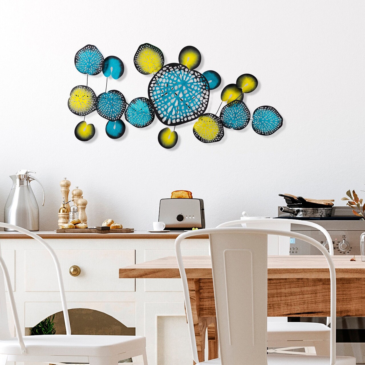 Decoratiune de perete, Nenuharps 1, Dimensiuni: 125 x 62 x 4 cm, Multicolor - view 2