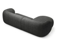 Coltar stanga 3 locuri, Kate, Micadoni, 285x176x76 cm, tesatura structurata, gri inchis melanj