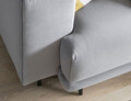 Canapea extensibila 4 locuri ELTAP, SO-DAL-04VE, Dalia, 248x84x95 cm, lemn/poliester, gri deschis