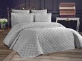 Set cuvertura de pat dubla 3 piese, Dessert - Grey, Dowry World, Catifea