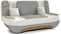 Canapea extensibila 3 locuri ELTAP, Ewa II, 189x90x88 cm, lemn/poliester, gri deschis/alb