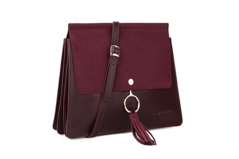 Geanta Beverly Hills Polo Club, 601, piele ecologica, visiniu