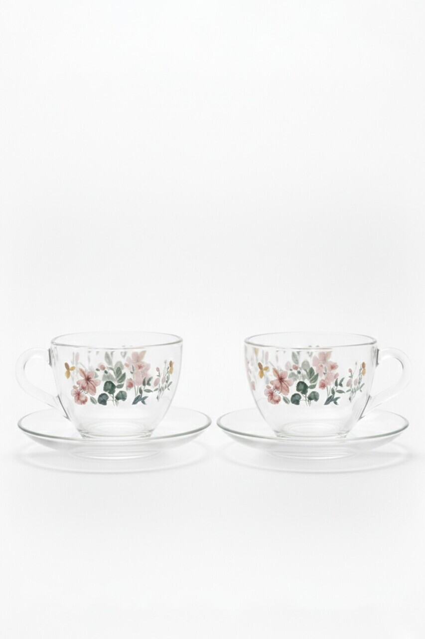 Set pentru ceai, Hermia, 127RKL1652, Farfurie: 9,1 x 9,1 x 6,4 cm (2 bucăți), Transparent — imaginea 4