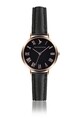 Ceas pentru dama, Emily Westwood, Nostalgy Black, piele naturala/inox, negru,auriu