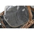 Cos de picnic pentru 4 persoane, DKD Home Decor, 40 x 28 x 19 cm, rachita, natural/gri