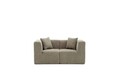 Canapea 2 locuri, Atelier del Sofa, 825BLC5406, Tesatura Chenille, Gri