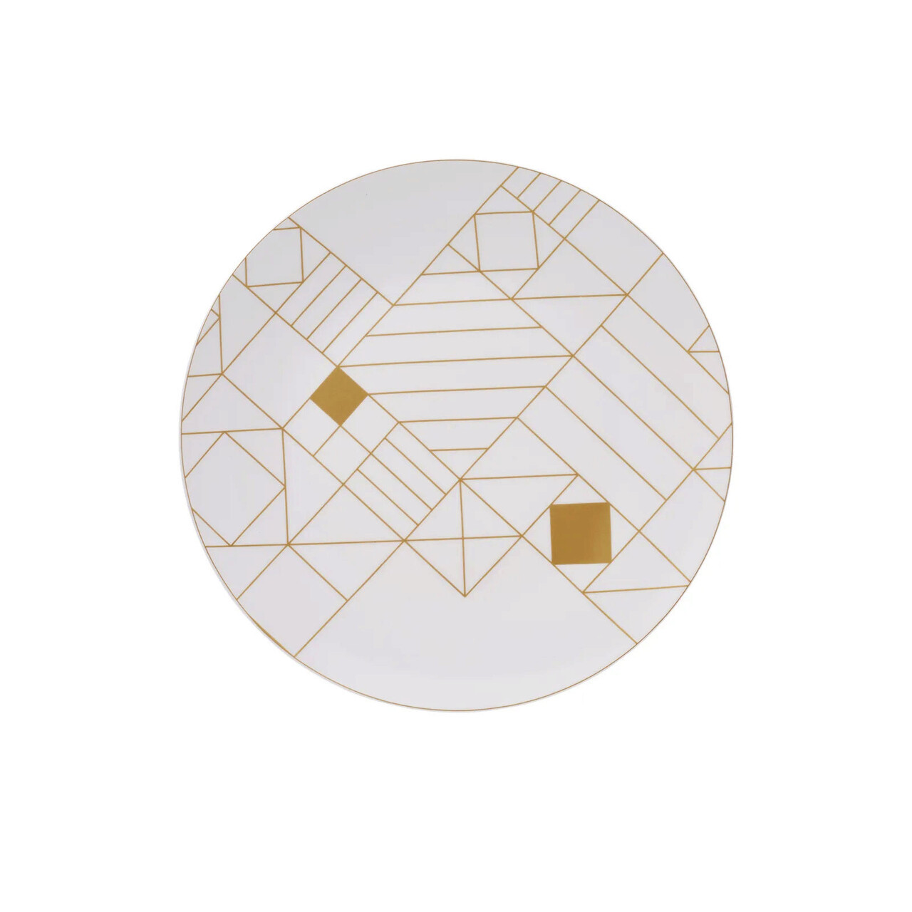 Serviciu de masa, Hermia, 216KRC1160, Nu este potrivit pentru cuptorul cu microunde / Nu este potrivit pentru mașina de spălat vase, Alb/Auriu