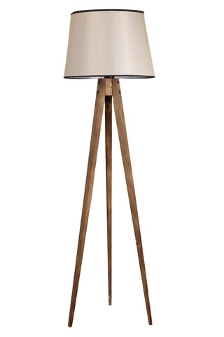 Lampadar, Luin, 8285-8, E27, 60 W, lemn/textil Iluminat