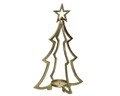 Suport pentru lumanare Tree, Decoris, 27x27x39 cm, aluminiu, auriu