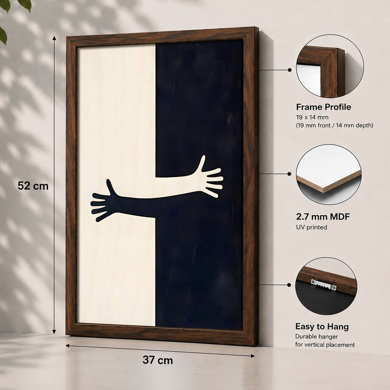 Tablou decorativ, 3752KACT-012, Fundal: 100% MDF (Grosime: 2,7 mm) Vopsire: Imprimare UV, Multicolor — imaginea 2