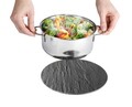 Suport pentru recipiente firebinti, Wenko, Slate, Ø 20 cm, sticla/silicon, multicolor