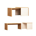 Masuta de cafea, Mod Design, Nuguso, 90x42x40 cm, Stejar / Alb