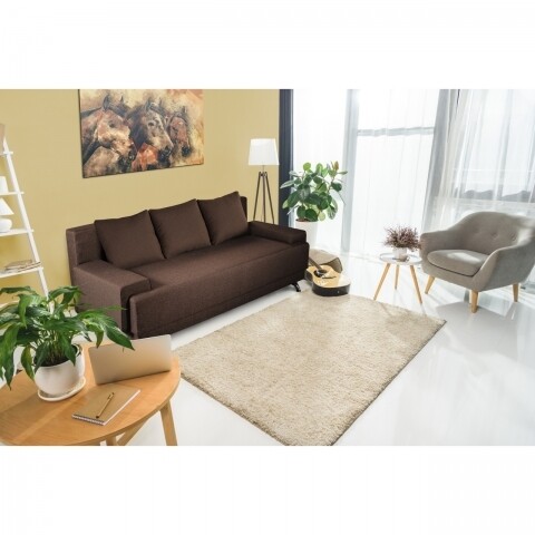 Poza Canapea Extensibila Roma Bedora 205x90x86 cm + lada de depozitare, maro