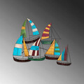 Decoratiune de perete, Kalyon, Metal, 104 x 84 cm, Multicolor