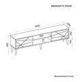 Comoda TV, Odessa, Brendon, 160x48.2x29.6 cm, Alb