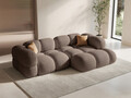 Coltar dreapta 3 locuri, Loretto, Cosmopolitan Design, 250x147x68 cm, tesatura structurata, cappuccino