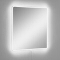 Oglinda cu Iluminare Led, Mirrorland, Square, Oglindă indestructibilă cu obturator, Alb