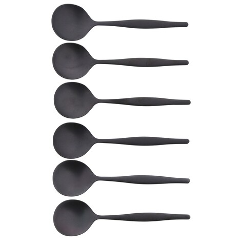 Set 6 lingurite pentru ceai Violon Vintage Black, Jean Dubost, inox