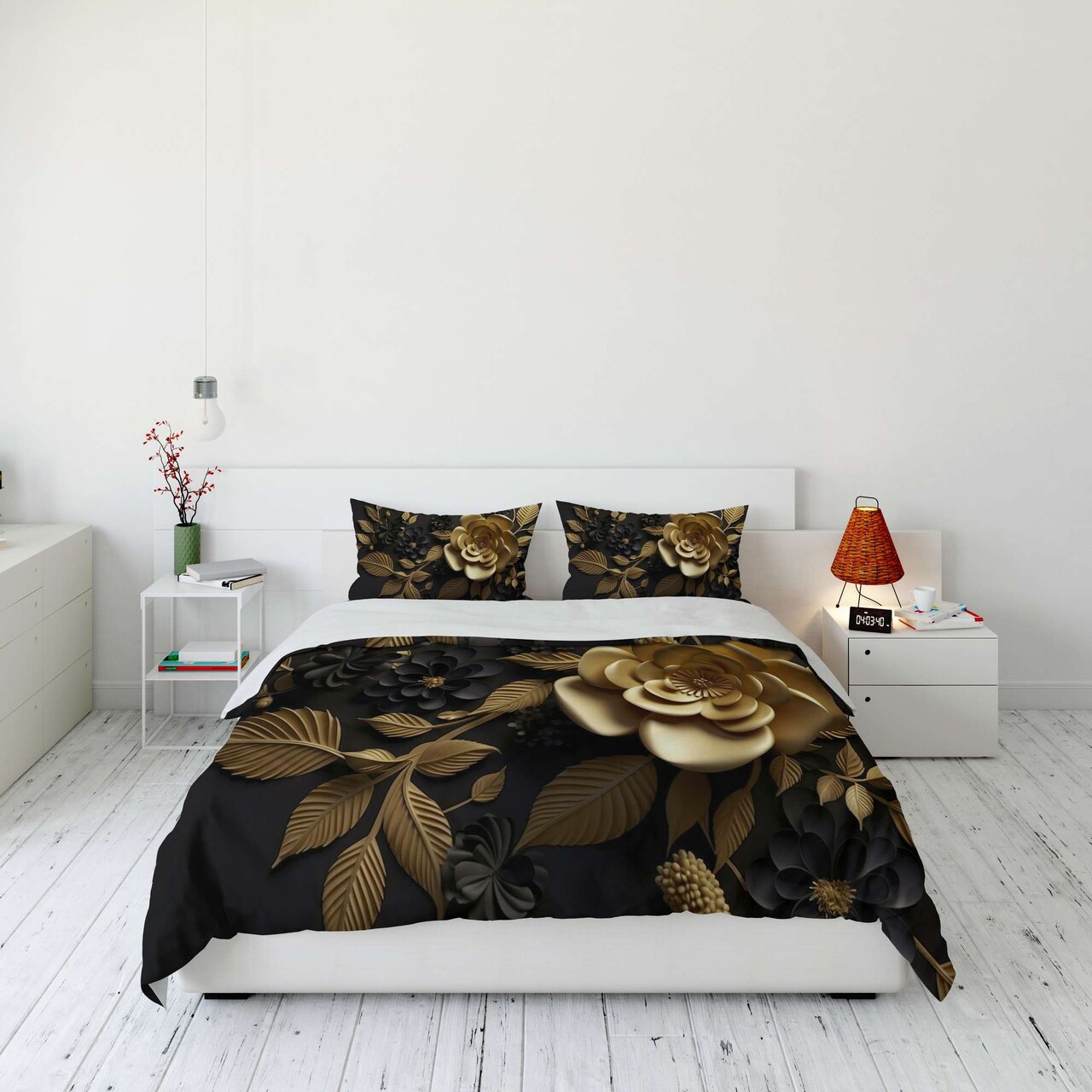 Lenjerie de pat dubla (DE) 3 piese L'essentiel Maison FLW_DVT25-18 Multicolor