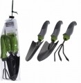 Set 3 ustensile de gradina Green, metal, plastic, gri inchis si verde