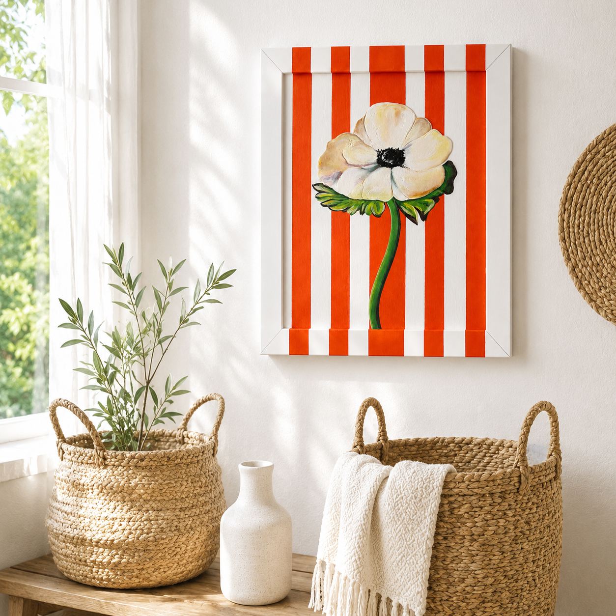 Tablou decorativ, YBC11921, Canvas, Rama din lemn (grosime 3 cm), Multicolor