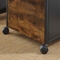 Dulap de birou pentru dosare, Vasagle, cu compartiment A4 si letter, 41x45x66 cm, MDF/PAL/otel, maro rustic
