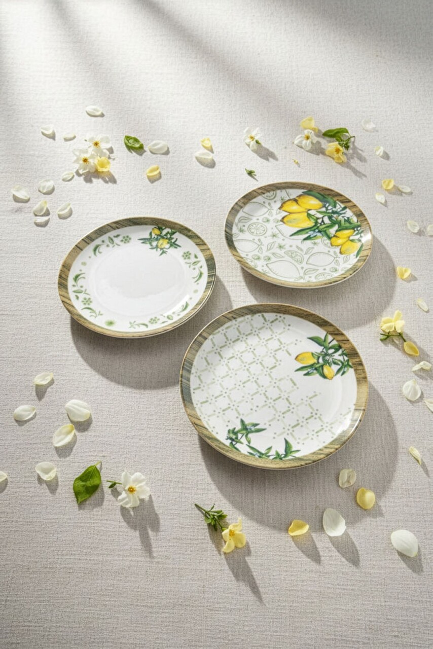 Set de mic dejun, Hermia, 126MBM1402,  Bol: 13 x 13 x 4 cm (2 bucăți), White / Green / Yellow - view 2