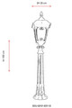 Lampadar de exterior, Avonni, 685AVN1205, Plastic ABS, Negru