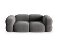 Canapea 3 locuri, Loretto, Cosmopolitan Design, 210x100x68 cm, catifea, gri