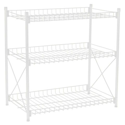 Organizator cu 3 rafturi confortime, 52x34x55 cm, metal, alb