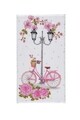 Covoras de baie Romantic Bike, Confetti, 80x140 cm, roz