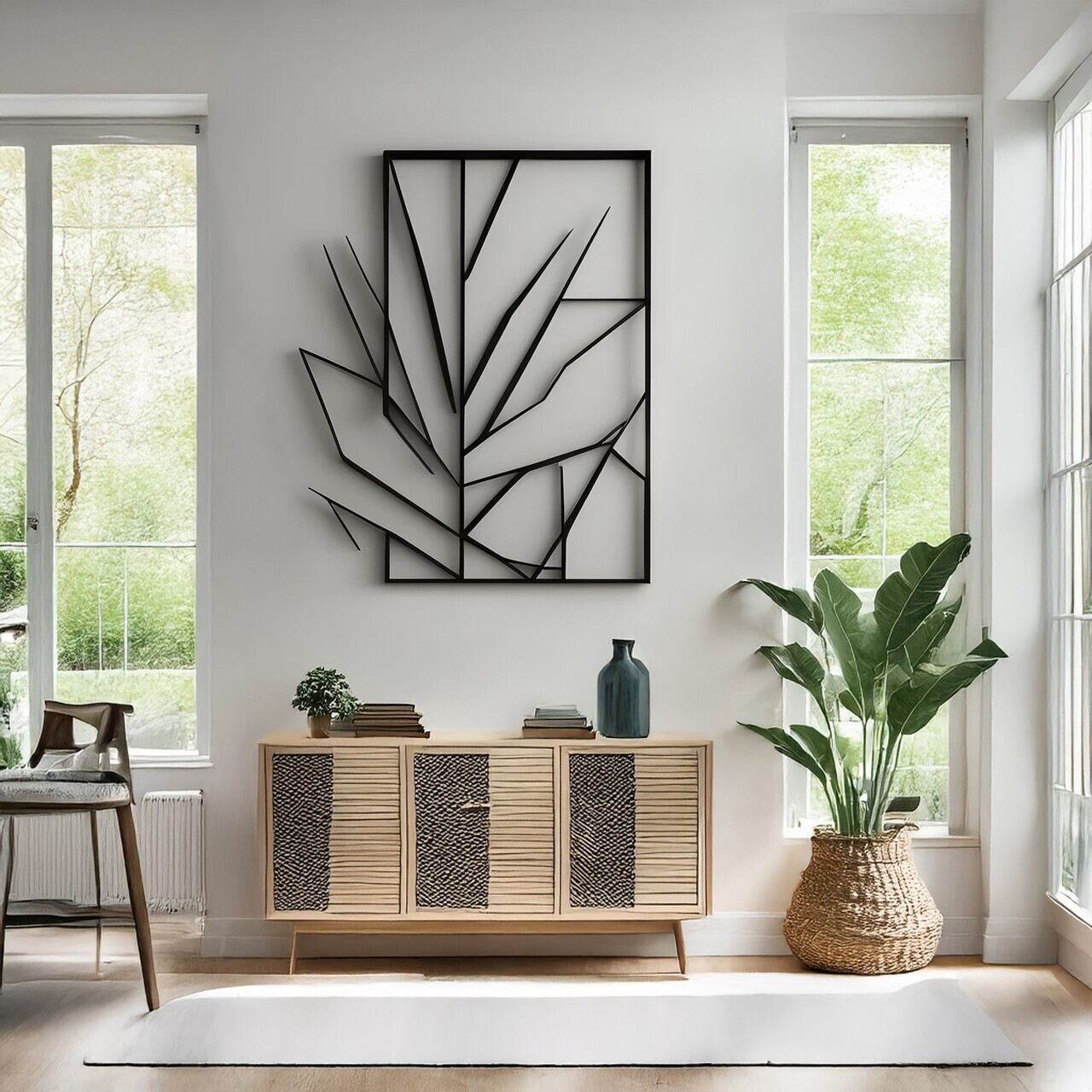 Decoratiune de perete, DCV-1058-MT, Dimensiuni: 70 x 56 cm, Negru — imaginea 3