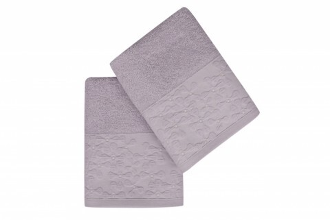 Set 2 prosoape de maini 50x90 cm, 100% bumbac, soft kiss, menekşe lilac