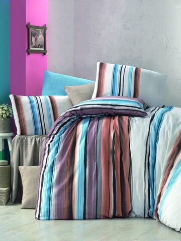 Lenjerie de pat dubla, victoria, seren, 4 piese, amestec bumbac, multicolor