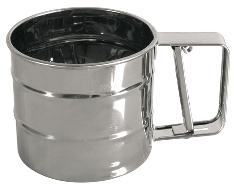 Sita metalica pentru faina, domotti, 10.5x15.5 cm, inox