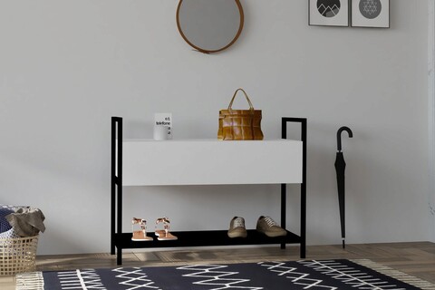 Pantofar, asse home, narden, 90x70x34 cm, alb