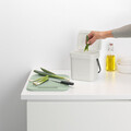 Cos de gunoi, Brabantia, Sort&Go, 3 L, 13.9x18.8x18.1 cm, polipropilena, gri deschis
