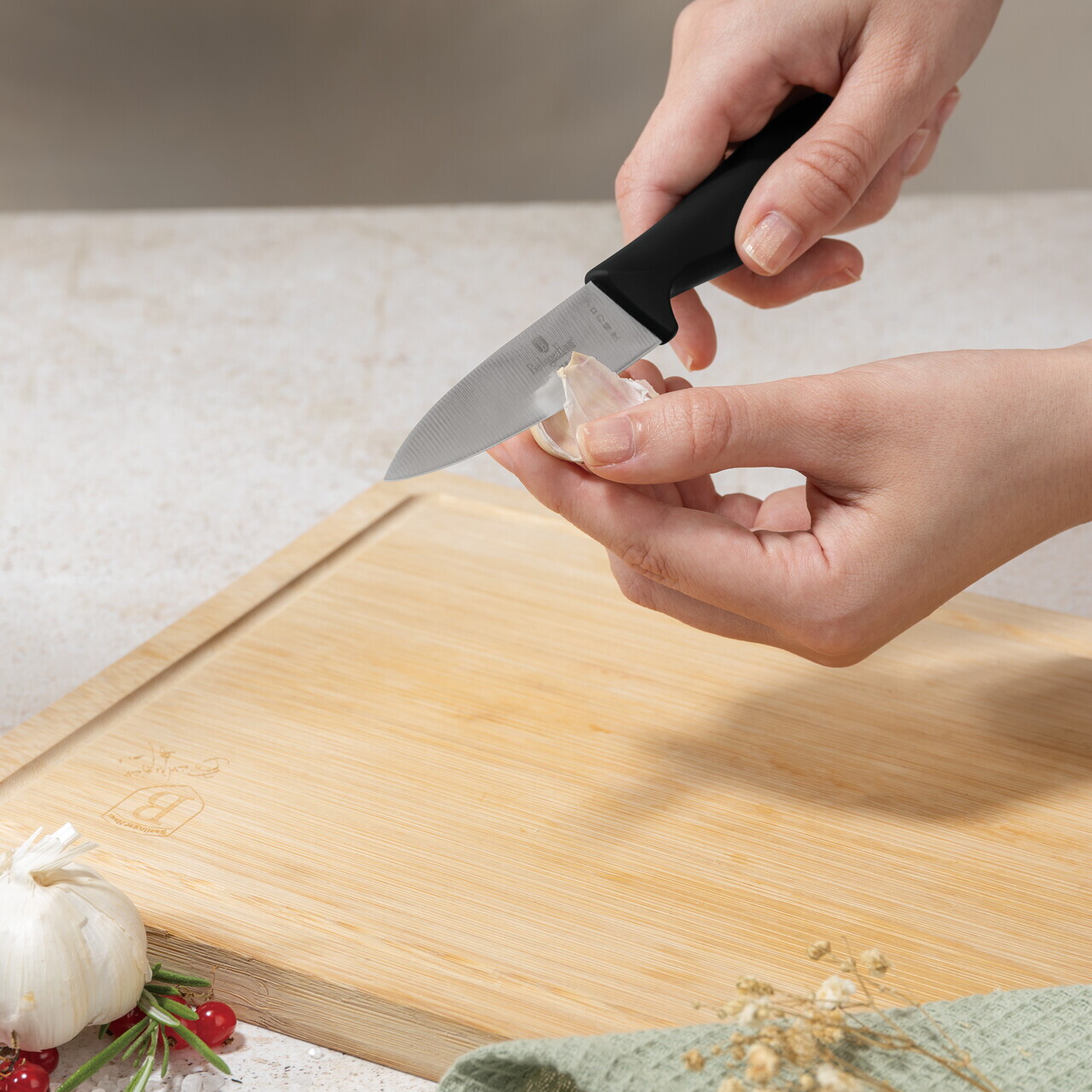 Set 6 cutite Berlinger Haus, Matte Black, inox, negru - imagine 11