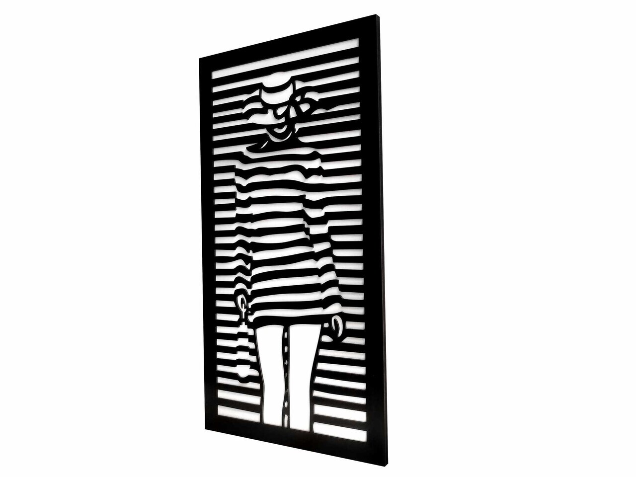 Tablou decorativ, Lina, Dimensiune: 35 x 68 cm, Alb/Negru — imaginea 4