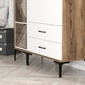 Dulap pentru haine, Hommy Craft, Kumsal PT, 120x47.5x201.4 cm, PAL, Nuc/Alb