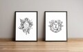 Set 2 tablouri decorative, Alpyros, 2PYSCT-016, 36x51 cm, MDF/PVC